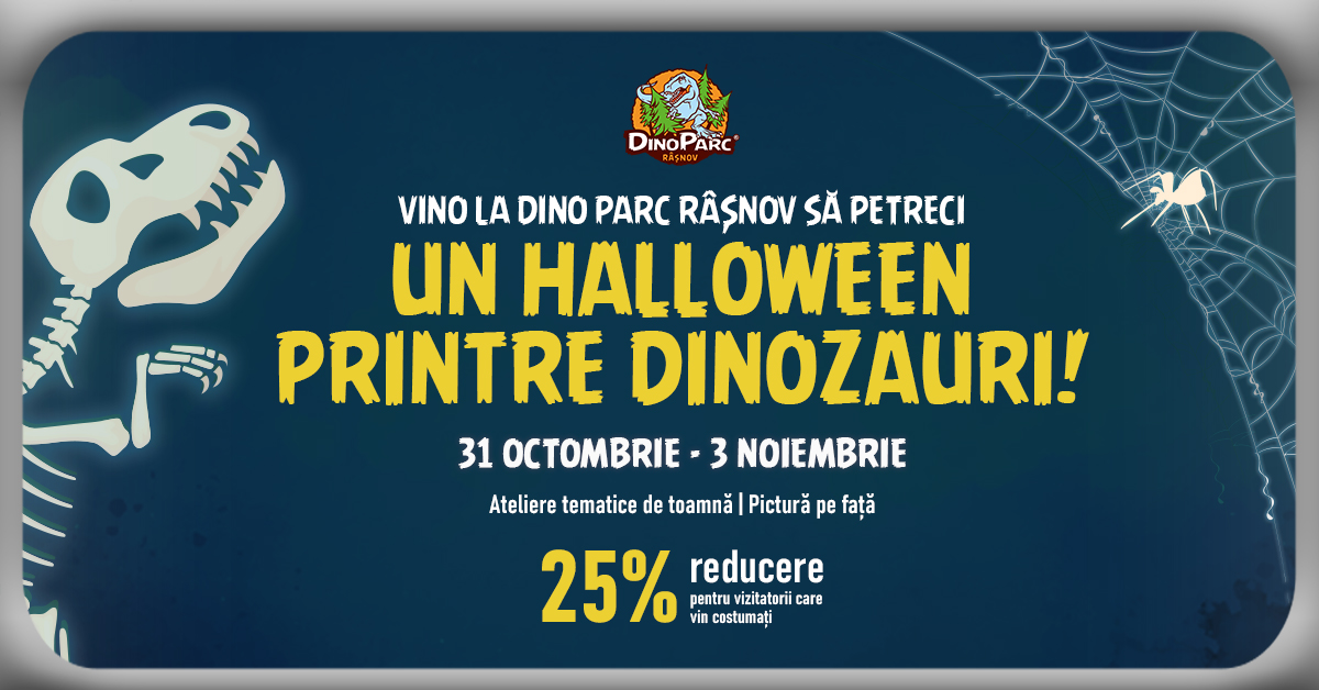 Halloween, la Dino Parc Râșnov: reduceri pentru vizitatorii costumați și activități tematice de toamnă