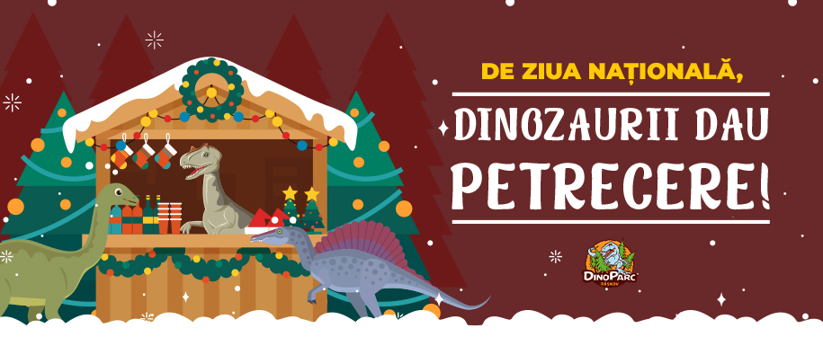 De Ziua Națională, dinozaurii dau petrecere cu mici gigantici la Dino Parc Râșnov!